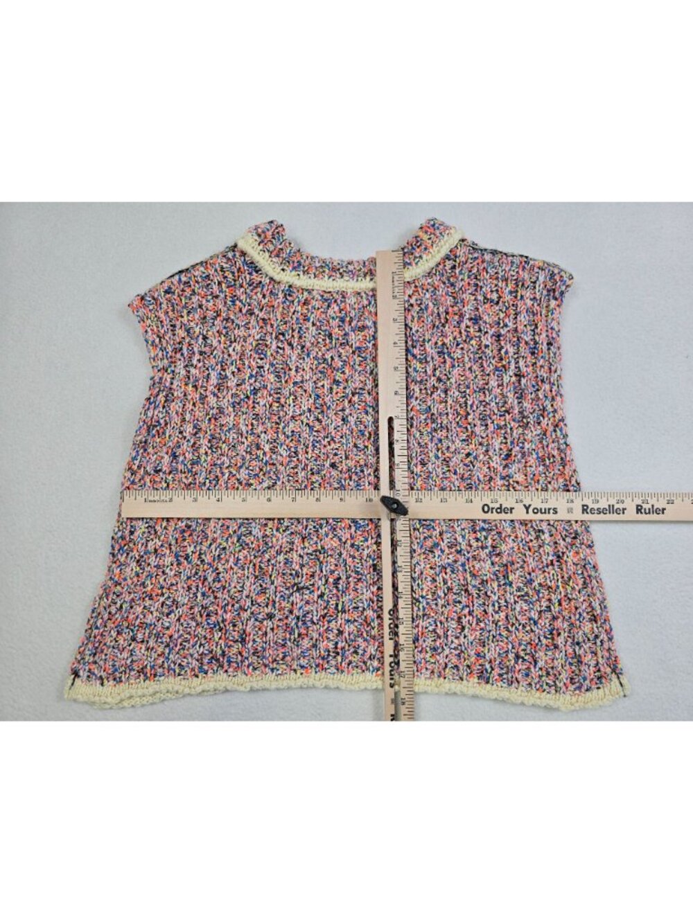 Free People Multicolor Knit Sleeveless Tank Top XS Boxy - Picture 4 of 4